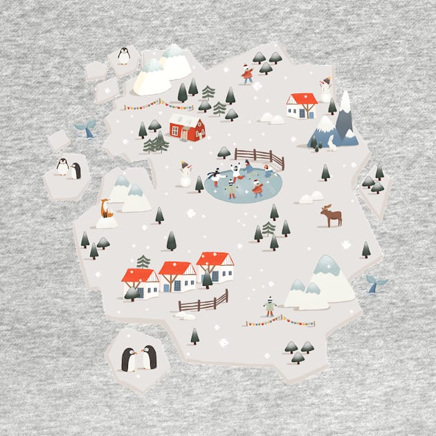 Winter Country Map 1 by JunkyDotCom